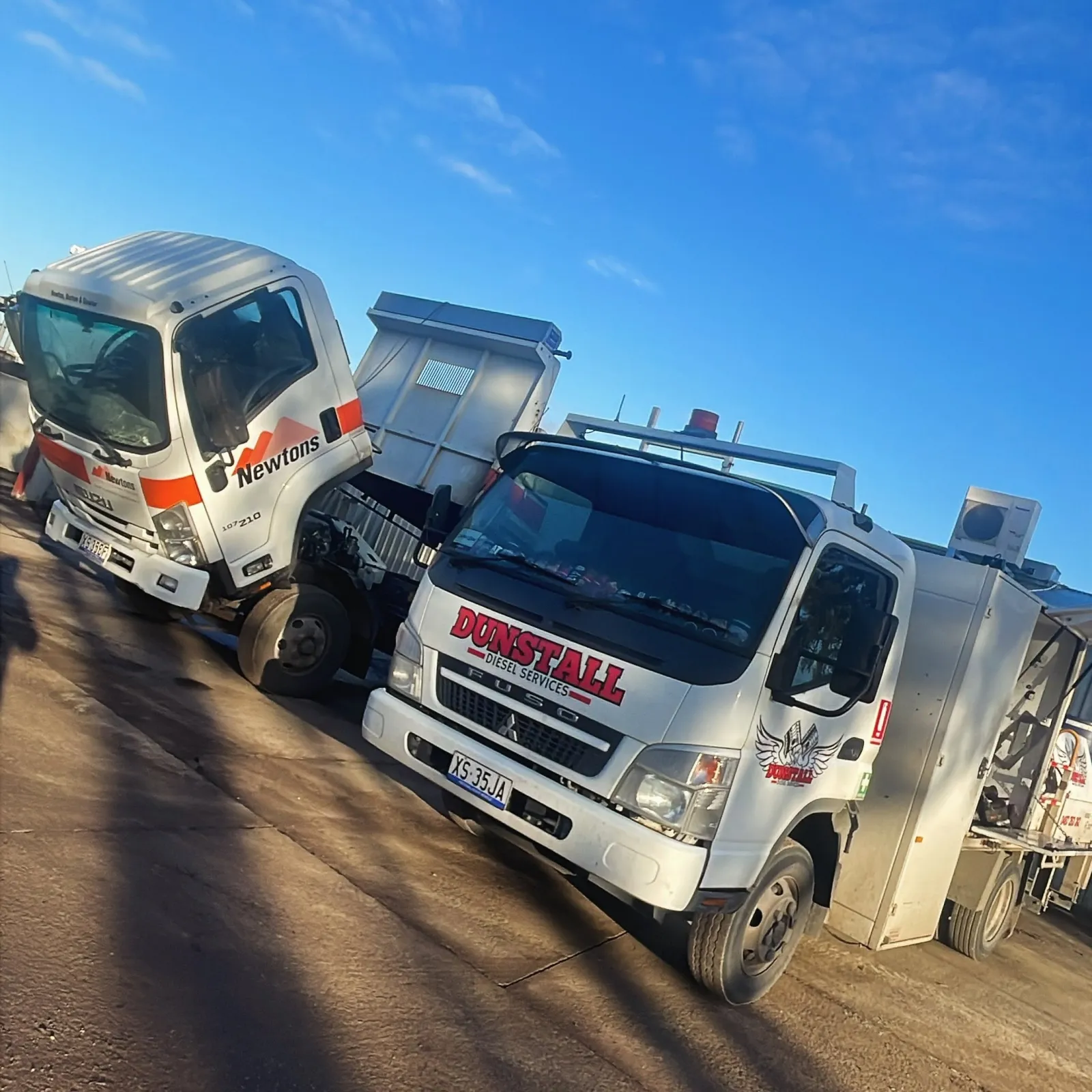 Dunstall Diesel Services mobile workshop attending trucks on site