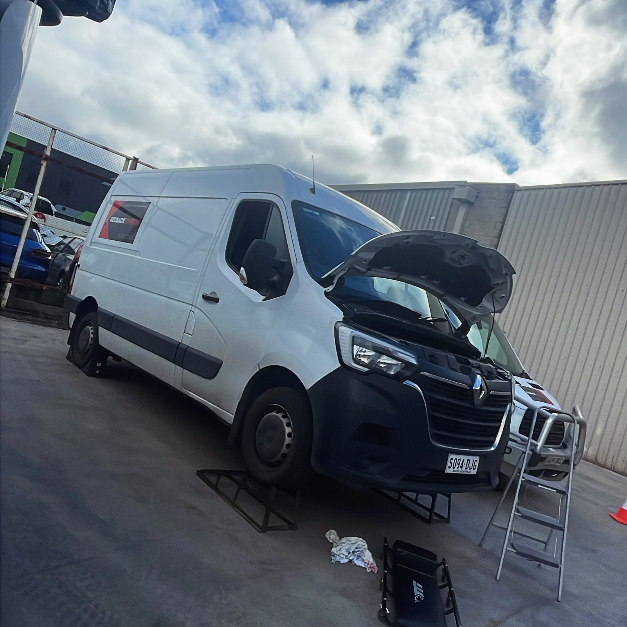 Commercial tradie delivery van logbook service on site